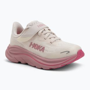 HOKA Clifton 10 rose cream/dried rose Kinder Laufschuhe