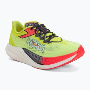 Laufschuhe HOKA Rocket X 3 neon yuzu/squid ink