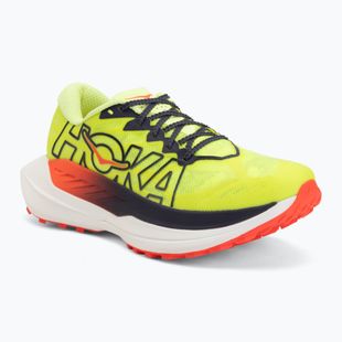 Damen-Laufschuhe HOKA Rocket X Trail neon yuzu/neon flame