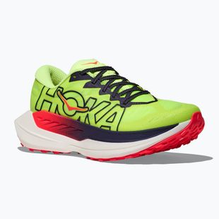 Damen-Laufschuhe HOKA Rocket X Trail neon yuzu/neon flame