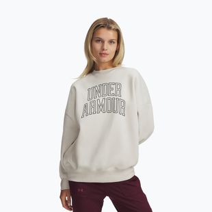 Damen-Sweatshirt Under Armour Rival Fleece Varsity Crew summit white/black