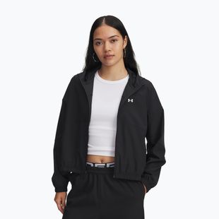 Jacke Damen Under Armour Rival Woven Hoody black/black/white
