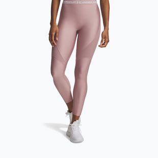 Damen-Leggings Under Armour HeatGear Rib tourmaline pink/tourmaline pink/white