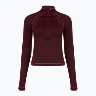 Herren-Shirt Under Armour ColdGear Textured 1/2 Zip dark maroon/fuchsia dusk/metallic silver