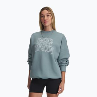 Damen-Sweatshirt Under Armour Rival Fleece Varsity Crew serpentine/white