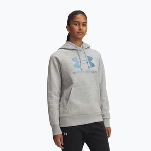 Hoodie Sweatshirt Damen Under Armour Rival Feelce Shimmer Hoody mod gray light heather/iridescent