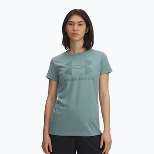 Damen-Trainingsshirt Under Armour Rival Logo serpentine/jasper blue