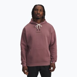 Herrenpullover Under Armour Project Rock Icon Hoody maroon mist/black
