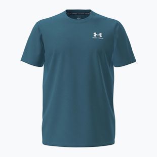 Herren-T-Shirt Under Armour Logo Emb Heavyweight boundless blue/white