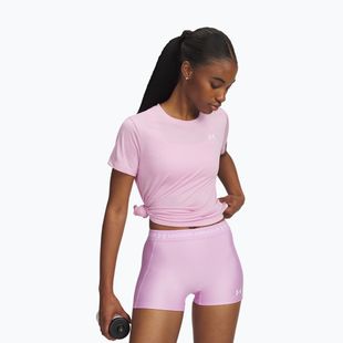 Damen Trainingsshirt Under Armour Tech Twist pink dawn/white