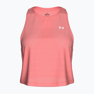 Damen-Trainings-Tanktop Under Armour Tech Sport Mesh Crop Tank posh pink/white