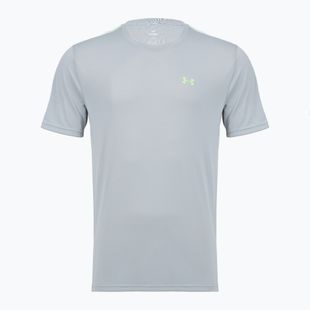 Herren Trainingsshirt Under Armour Tech Taping mod gray/black/lumos lime