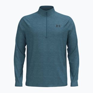 Herren Longsleeve Under Armour Tech Textured 1/2 Zip boundless blue/black