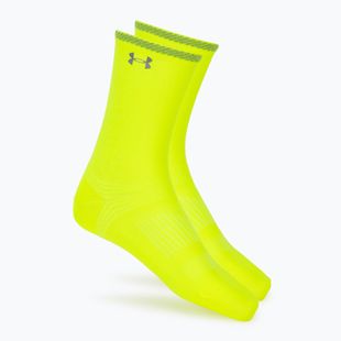 Socken Under Armour Velociti Lite Crew high vis yellow/high vis yellow/white