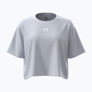Damen-Trainingsshirt Under Armour Rival Boxy Tee Solid distant gray medium heather/white