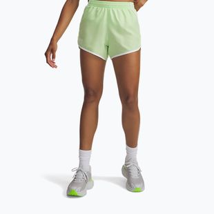 Damen Laufshorts Under Armour Fly By 3" lumos lime/white