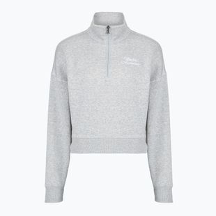 Damen-Sweatshirt Under Armour Rival Fleece Script HZ mod gray light heather/white