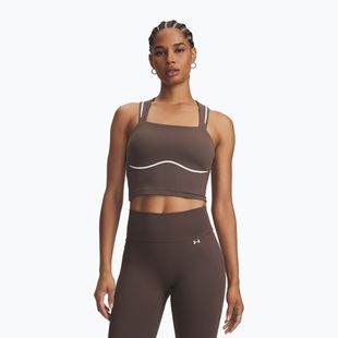 Damen-Trainingsshirt Under Armour Meridian Contour Tank peppercorn/white/peppercorn