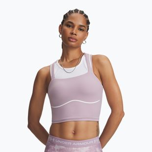Damen-Trainingsshirt Under Armour Meridian Contour Tank mauve pink/white/mauve pink