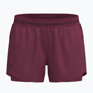 Damen Trainingsshorts Under Armour Tech Play Up 2IN1 Shorts claret/claret/ox blood