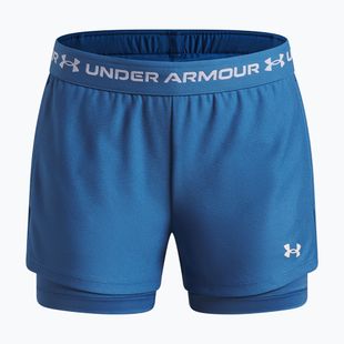 Trainingsshorts für Kinder Under Armour UA Tech Play Up 2IN1 Shorts aegean blue/white