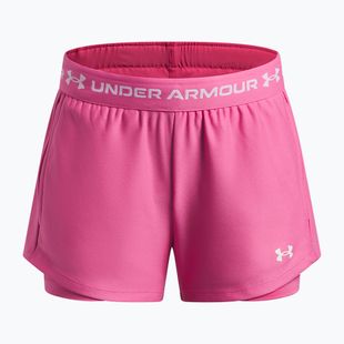 Trainingsshorts für Kinder Under Armour UA Tech Play Up 2IN1 Shorts pink frenzy/white