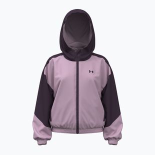 Kinderjacke Under Armour G Icon Woven Full Zip purple echo/mauve pink/black