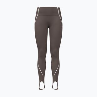 Damen-Trainingsleggings Under Armour Meridian Contour Stirrup Leggings peppercorn/white/peppercorn