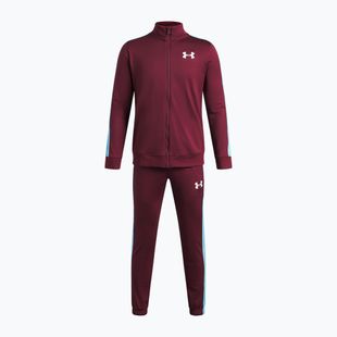 Kinder-Trainingsanzug Under Armour Knit Track Suit vintage maroon/fresco blue/white