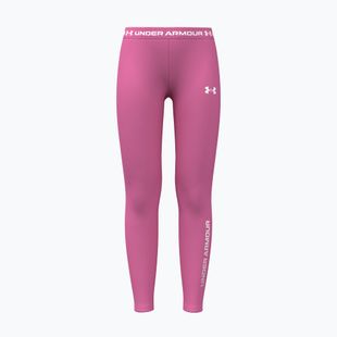 Kinderleggings Under Armour HeatGear Branded Leggings pink frenzy/white