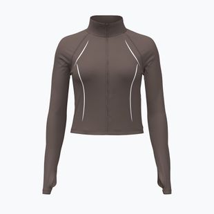 Damen-Trainingssweatshirt Under Armour Meridian Contour Full Zip peppercorn/white/peppercorn