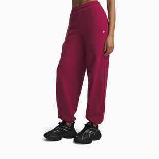 Damenhose Under Armour Icon Fleece Gym Pant claret/white