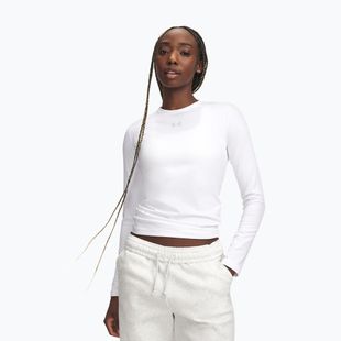 Damen-Trainingslangarmshirt Under Armour ColdGear Crew white/halo gray