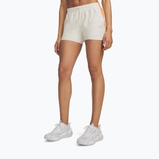 Damen-Laufshorts Under Armour Velociti Pro 4" 2N1 Shorts stone/reflective