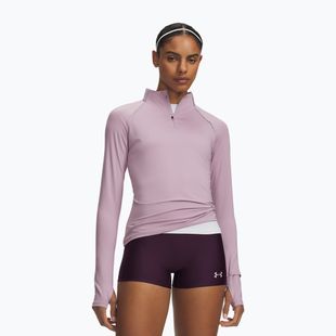 Laufpullover für Damen Under Armour Velociti Half Zip mauve pink/reflective