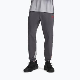 Herren-Trainingshose Under Armour Tech Utility Woven Pants castlerock/mod gray/racer red