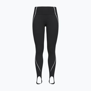 Damen-Trainingsleggings Under Armour Meridian Contour Stirrup Leggings ultimate black/white/ultimate black