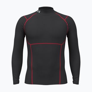 Herren-Trainingslangarmshirt Under Armour Coldgear Elite Comp Mock ultimate black/red/reflective
