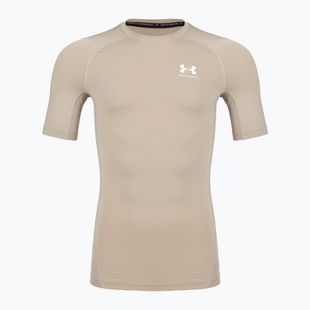 Trainings-T-Shirt Herren Under Armour HG Armour Comp timberwolf taupe/white