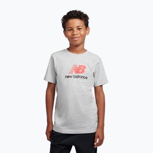Kinder-Shirt New Balance Jersey Stacked Logo Tee athletic grey heather