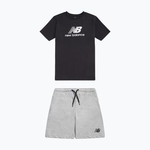 Kinder-Set New Balance Stacked Logo Tee & FT Short nb caviar