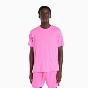 Herren T-Shirt New Balance Athletics Run pink heat heather