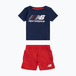 Kinder-Set New Balance Contrast Athletic Tee & Nylon Short nb navy