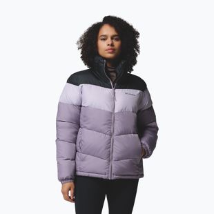 Wattierte Damenjacke Columbia Puffect II Colorblock shale purple/lavender pearl/black