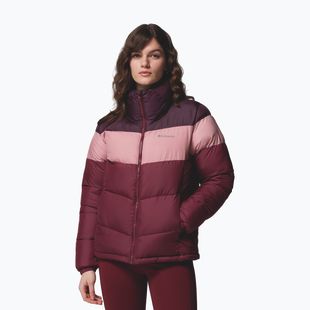 Damen-Pufferjacke Columbia Puffect II Colorblock rich wine/eraser pink/moonvista