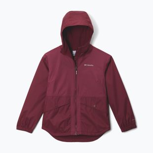 Regenjacke Kinder Columbia Rainy Trails II Fleece rich wine