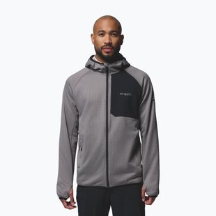 Herren-Fleecejacke Columbia Triple Canyon Grid Fleece Hooded Full Zip II city grey/black