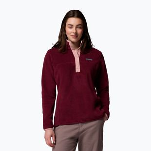 Damen-Fleecejacke Columbia Benton Springs 1/2 Snap rich wine/eraser pink
