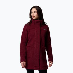 Damen-Fleecemantel Columbia Panorama Long rich wine