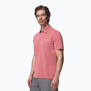Herren T-Shirt Columbia Nelson Point Polo washed red